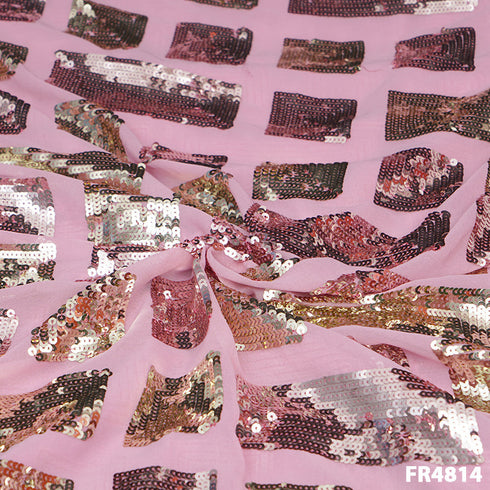 Sequins Georgette Fabric-FR4814